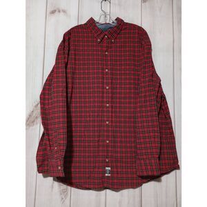 Izod Shirt Men's‎ 2xl Red Button Front Long Sleeve